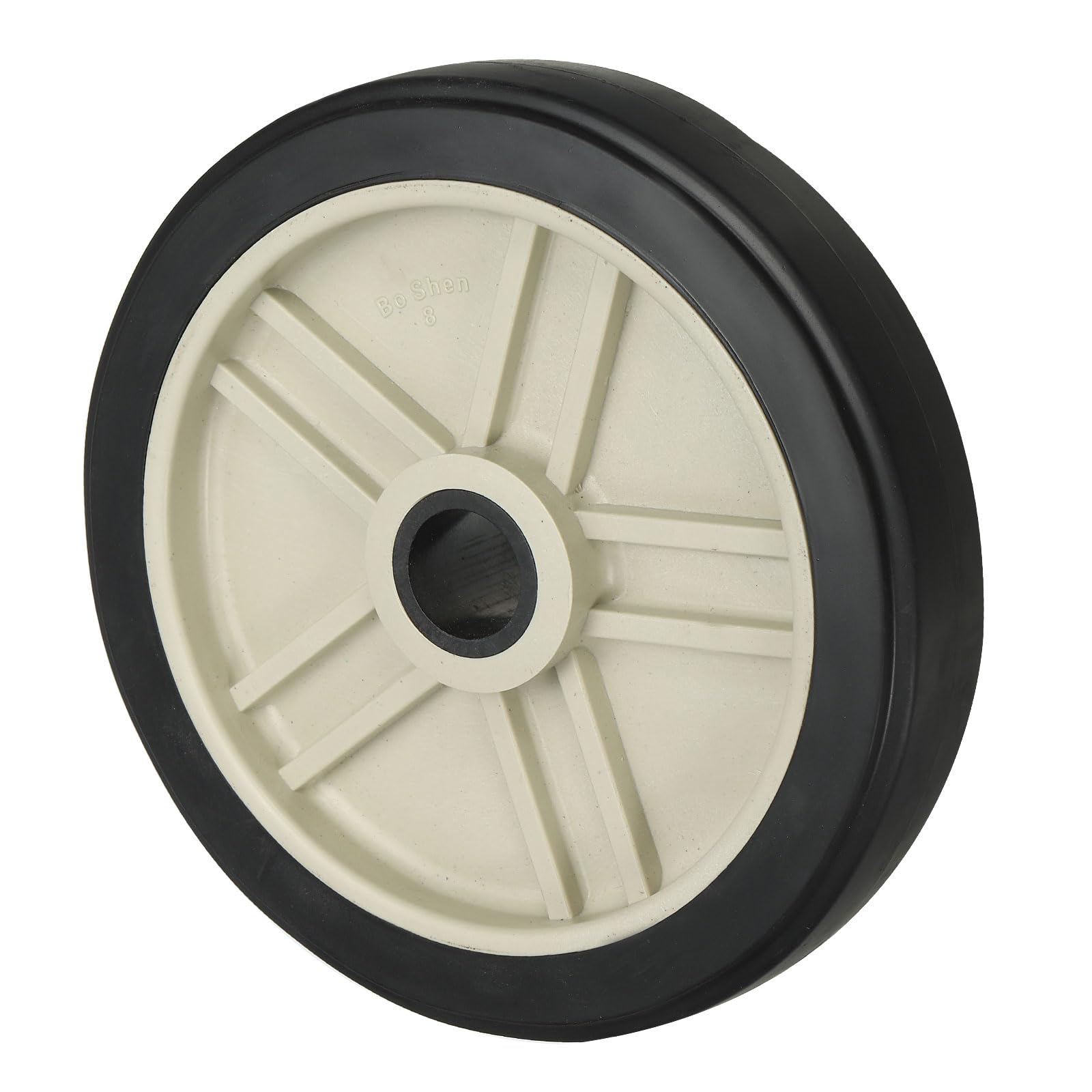 PATIKIL 8" Air Compressor Wheel, Universal Air Compressor Wheel Replacement Part, Air Compressor Wheel Replacement Wheel with 1" Dia Hole, Beige