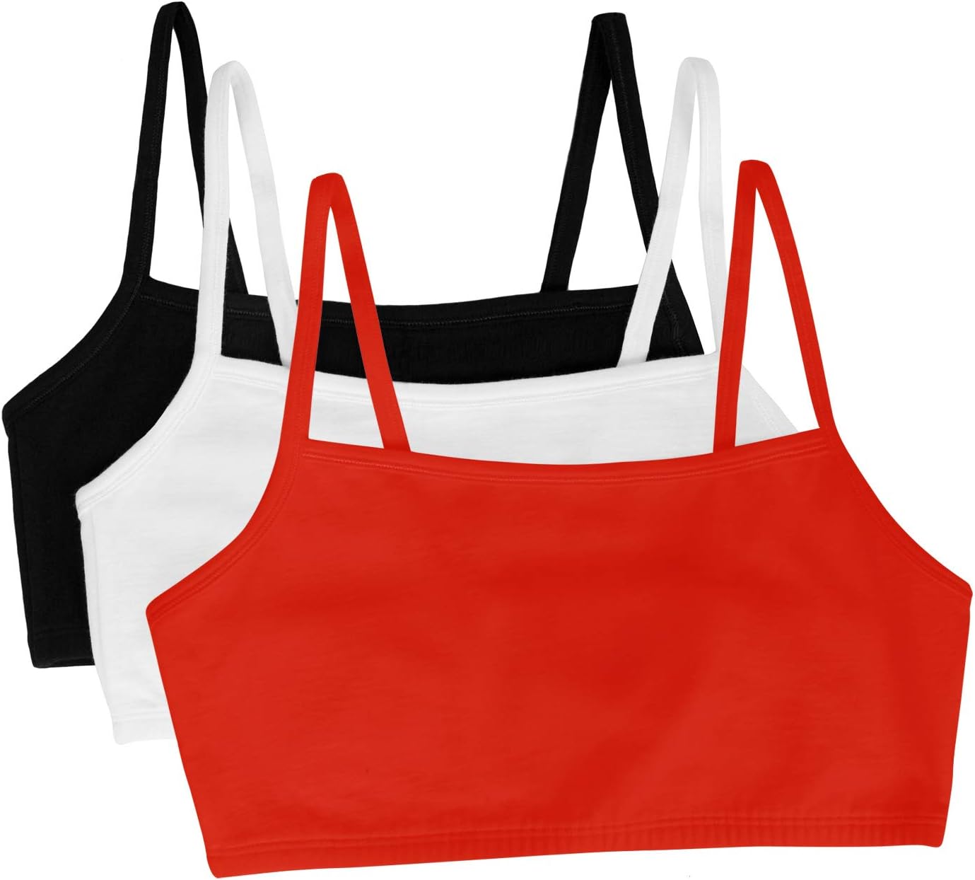 Fruit of the Loom Women's Cotton Pullover Sport Bra(Pack of 3)