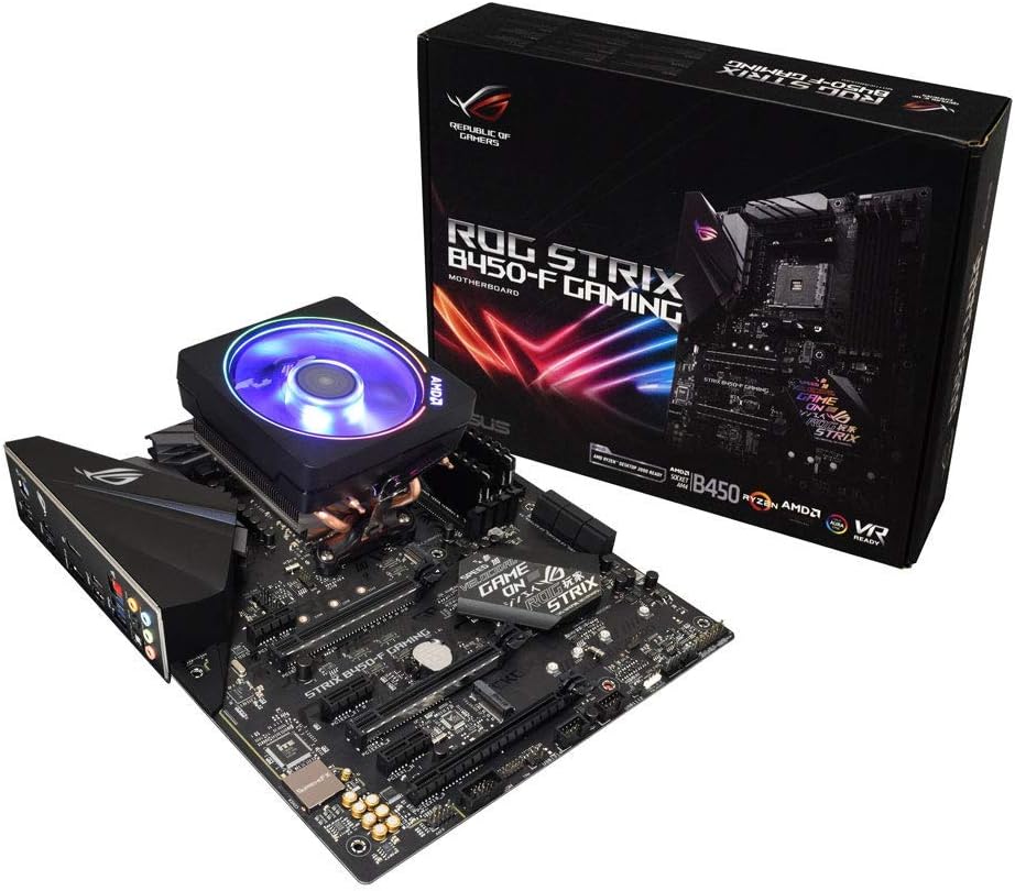 ADMI CPU Motherboard Bundle: AMD Ryzen 7 3800X 8 cores, 4.5GHz boost, ASUS ROG STRIX B450-F Gaming Motherboard, 8GB 2400Mhz DDR4 RAM