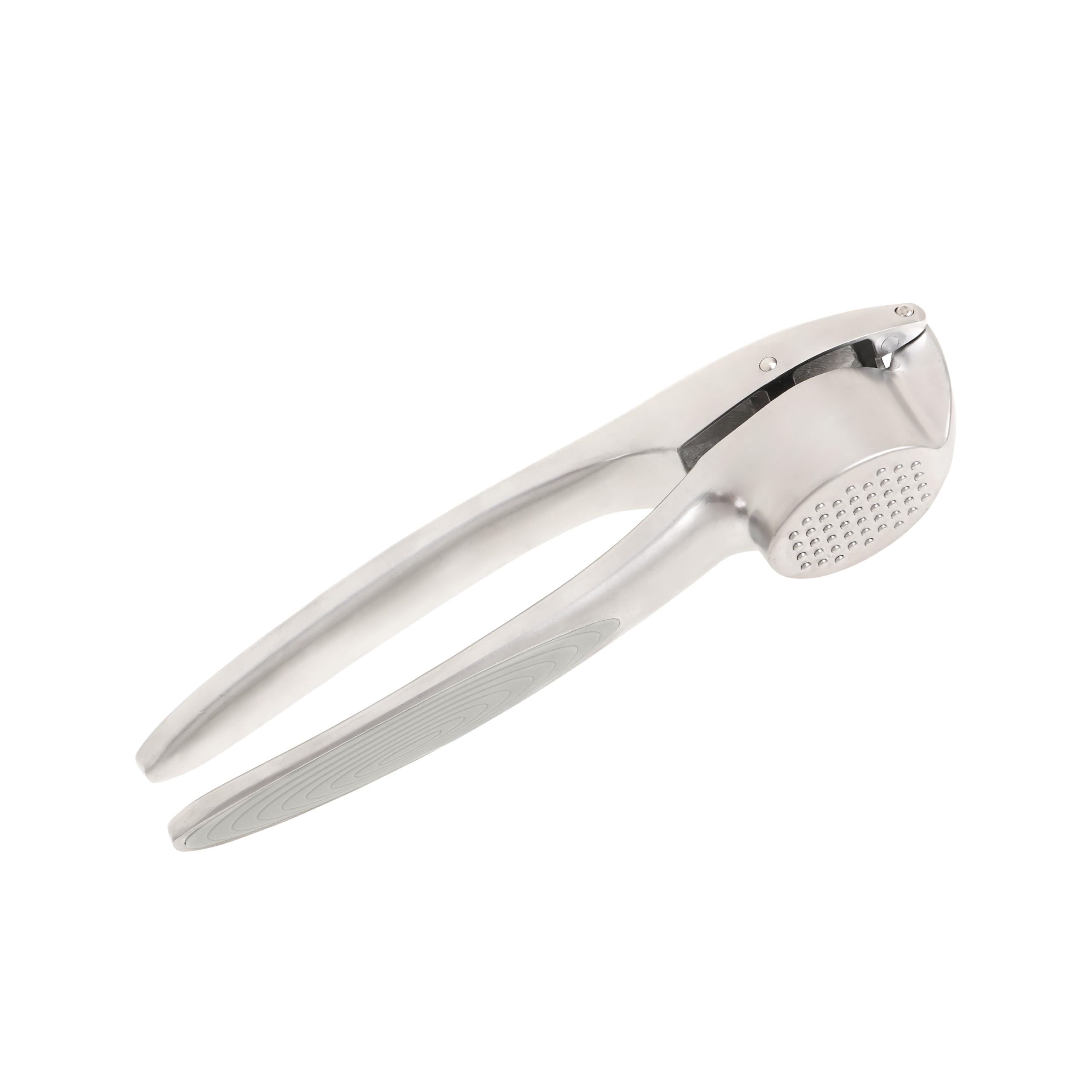 Wiltshire Colour Rush Garlic Press, Chrome Plated, Anti-Slip Soft Grip Handle, Kitchen Garlic Crusher, Press, Mincer, Heavy Duty, Strong and Durable, Easy to Use, Grey, 15.8x3.9x2.8cm