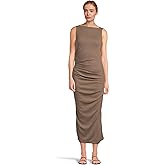 Michael Stars Womens Reign Knife Neck Midi Pleated Dress