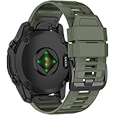 U-LIMVE Watch Band for Garmin Fenix 8 47mm/Fenix 7 Pro/Fenix 7/Fenix 6 Pro/Fenix 6/Fenix 5/Epix Pro 47mm/Fenix E, 22mm Silicone QuickFit Band