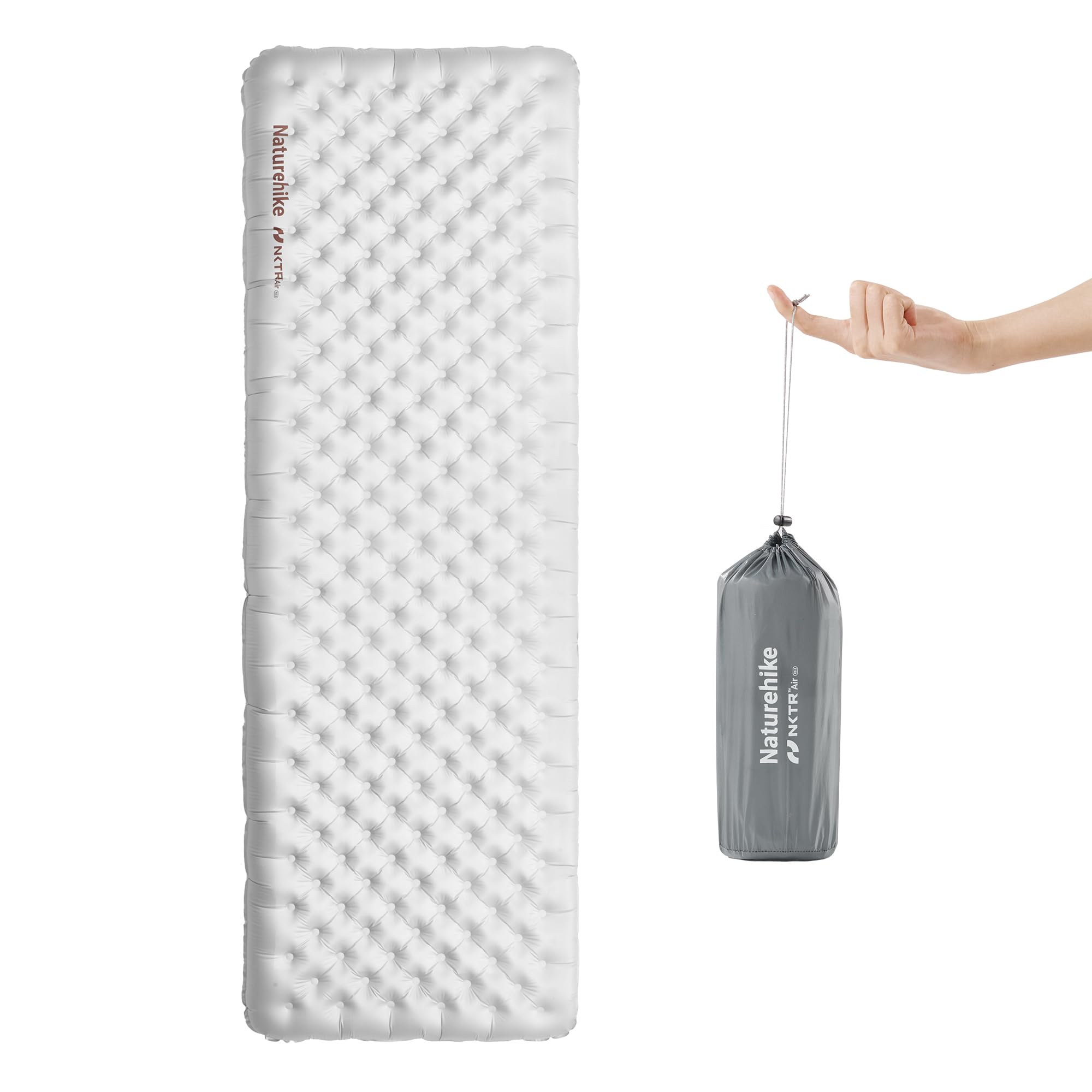 Naturehike 8.8 R Value Camping Sleeping Mat Ultralight Inflatable Sleeping Mat Waterproof Durable Air Mattress with Inflatable Bag for Trekking Hiking Backpacking Tourism