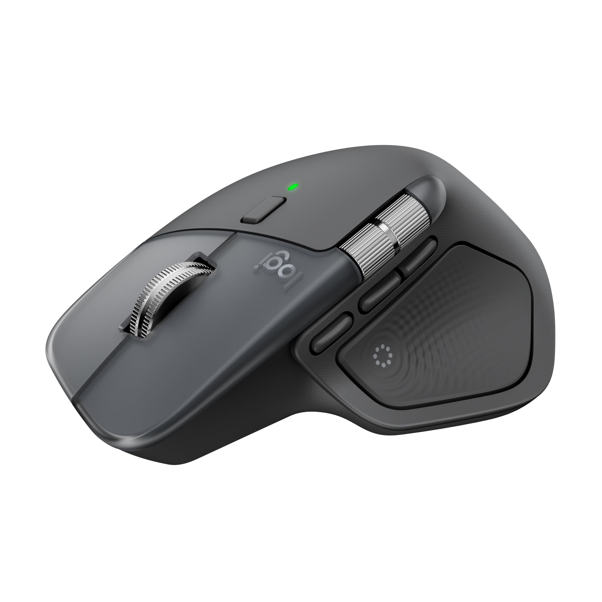 Logitech MX Master 4, ergonomische kabellose Maus mit fortschrittlichem, leistungsstarkem, haptischem Feedback, ultraschnellem Scrollen, Laden über USB-C, Bluetooth, Windows, MacOS – Grafit