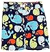 iXtreme Baby Boys Cute Whale Short Sleeve Rashguard Top Board Swim Trunk Set, Navy, 18 Months