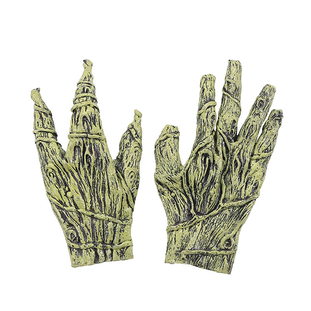 SJTJSPX Halloween Gloves Theme Party Carnival Cosplay Devil Witch Hands Zombie Wolf Terrifying Accessories Monster Animals Claw Day Of Death Gloves For Unisex Adults
