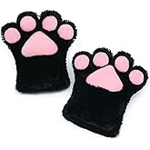 BNLIDES Cosplay Animal Fluffy Cat Fursuit Paws Claws Gloves Costume Accessories for Adults