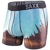 Saxx Mens Fuse Boxers Underwear Medium Epic Escape