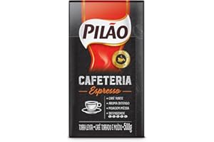 Café Pilão Torrado e Moído Cafeteria Espresso, Torra Forte, Embalagem a Vácuo com 500g