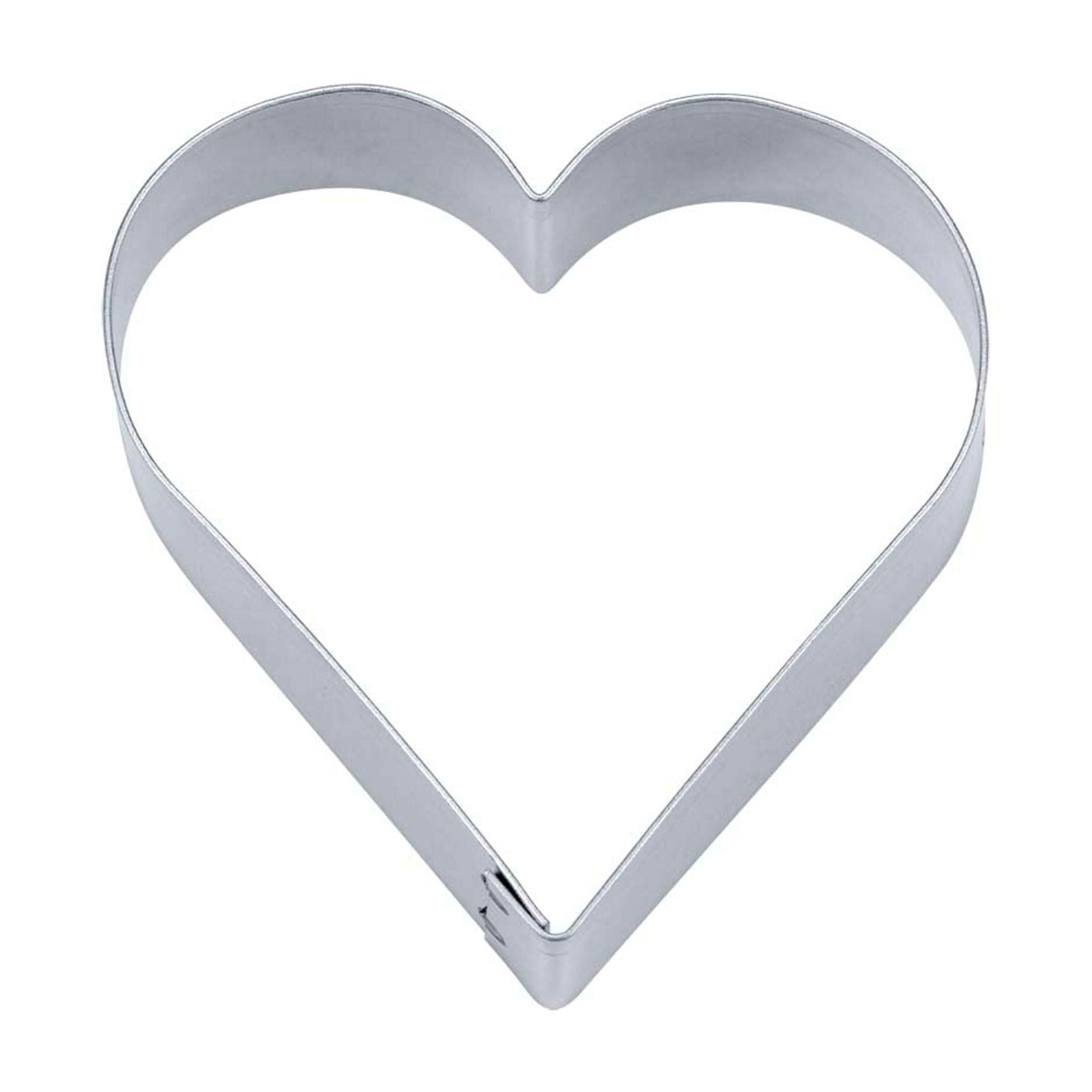 Staedter Heart Shape Tinplate Cookie Cutter, 18.5 x 3 cm, Silver