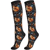 thmnj Compression Socks Knee High Support Socks Women Circulation Stockings for Athletic Running Cycling Flying