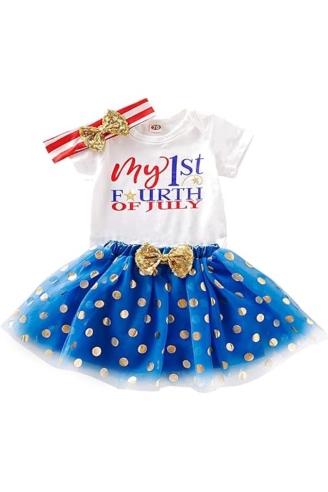 baby girl 4th of july romper