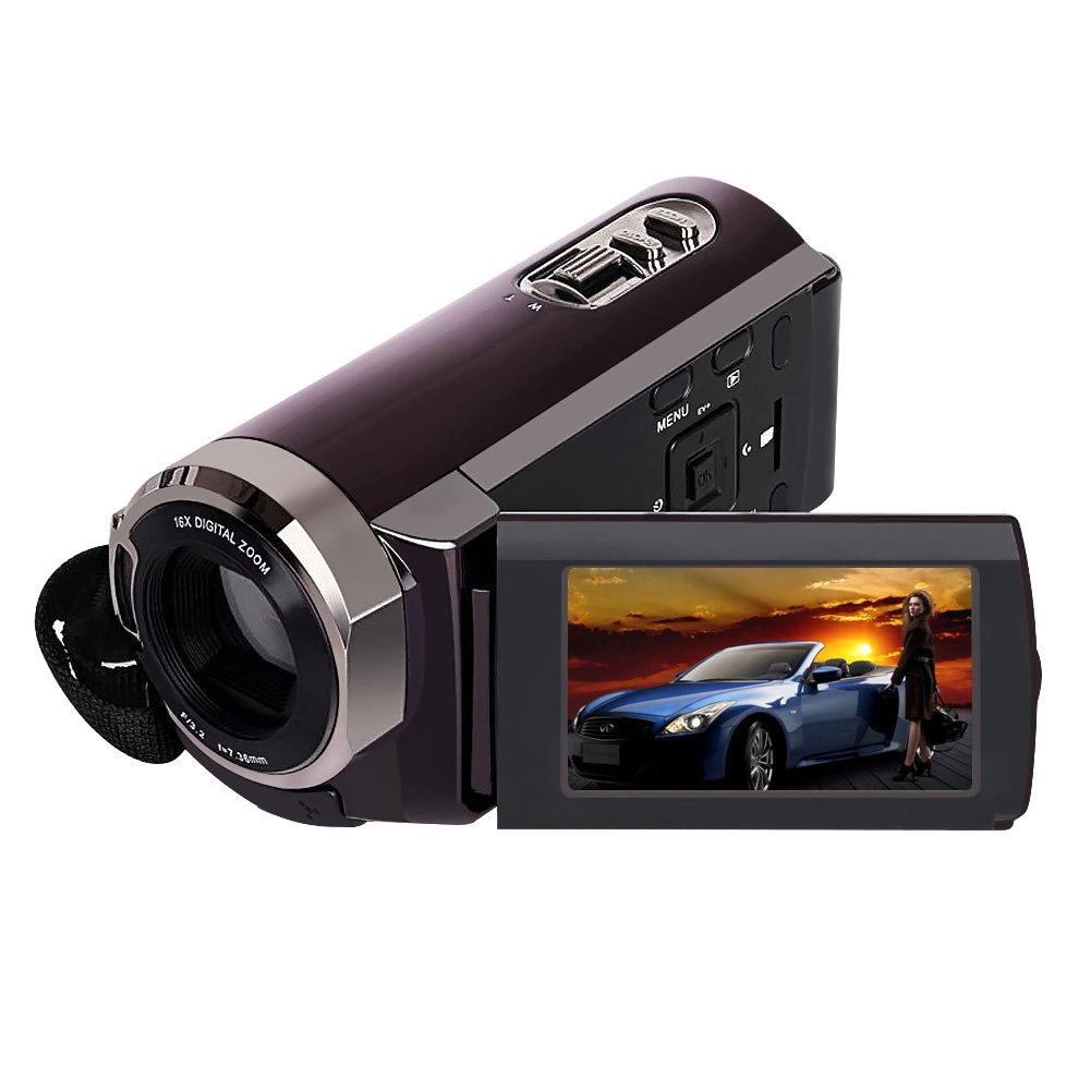 Camorder Video Camera SEREE Full HD 1080p Digital Video Recorder 20MP 16X Zoom 3 Inch Touch Screen Dual Memory Cards