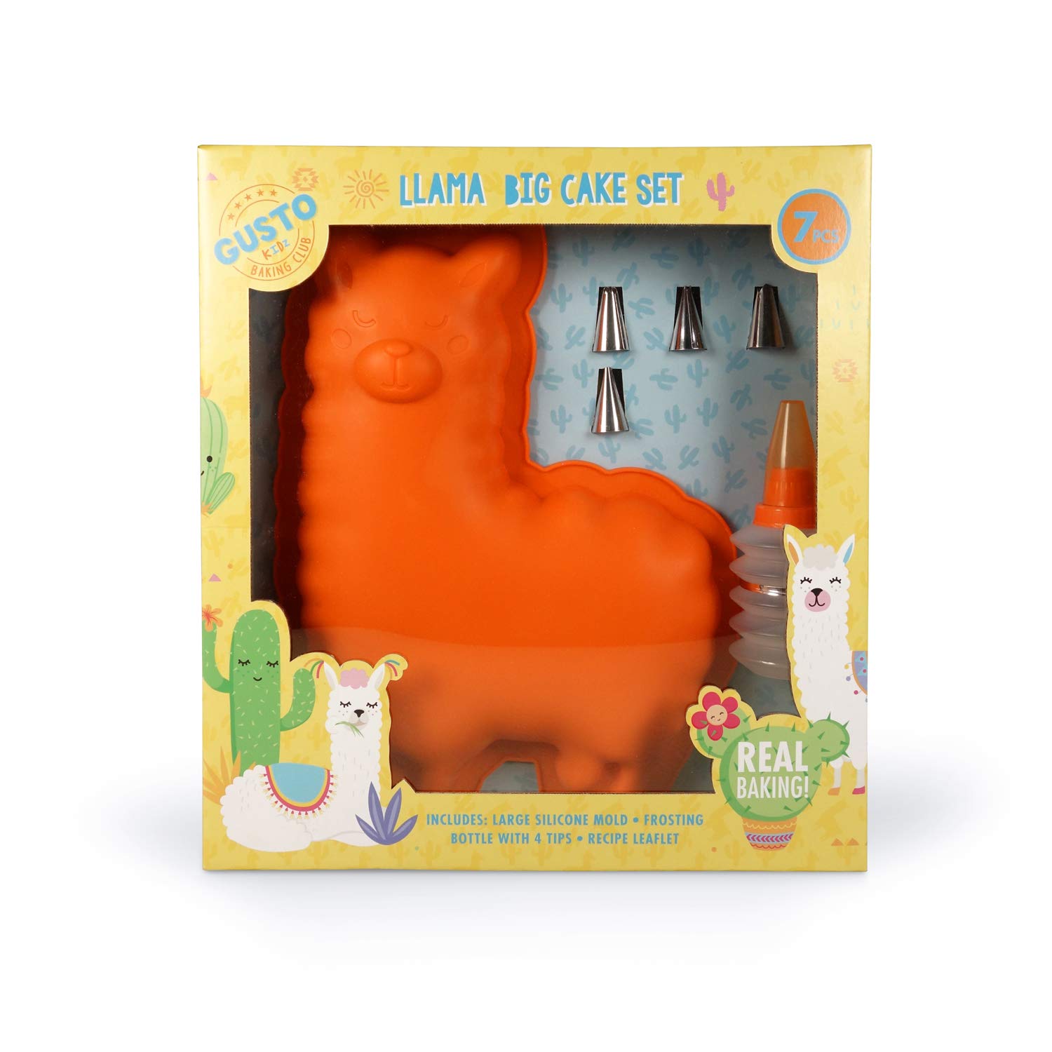 Childrens Llama Baking Set w/ Silicone Cake Moulds / Llama Cake Mould Tin Great Childrens Baking, Ideal Llama Gift Ideal Baking Sets for girls