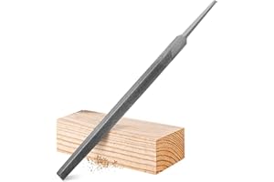 XAQISHIRE 6" Triangular Medium Cut File, Double Cut Teeth, Made of High Carbon Steel, Half Round Hand File Without Handle, Suitable for Shaping Metal, Wood, etc