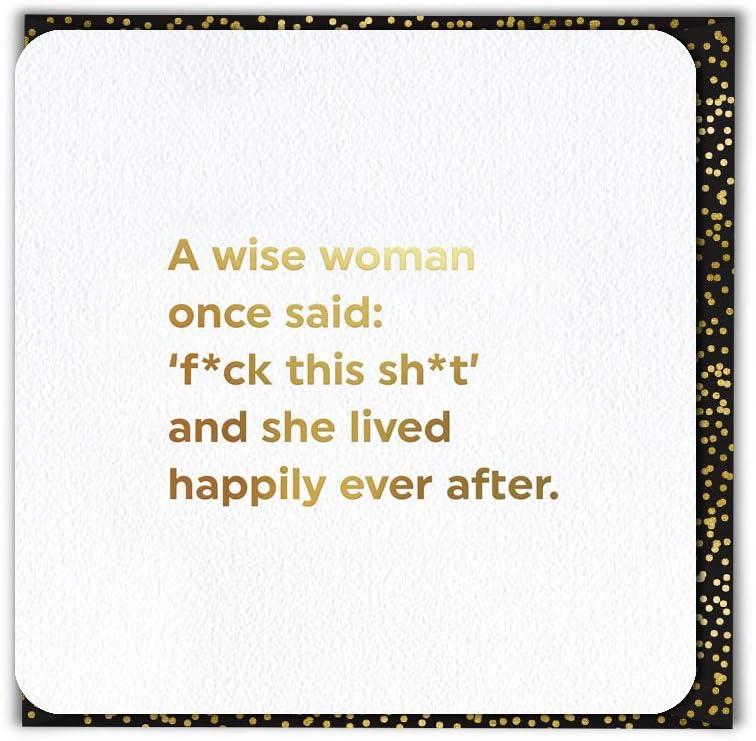 Brainbox Candy - Funny Rude Birthday Card - 'A Wise Woman' - Perfect For Best Friends Her Girlfriend Partner