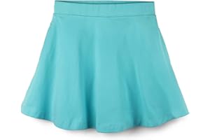 Mightly Girl's Organic Cotton, Twirl Skort with Pocket, Skater Skirt with Shorts, Parties, and Play for Toddlers and Kids