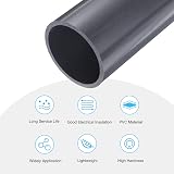 sourcing map 4 Inch PVC Rigid Pipe 96.8mm ID 110mm OD 9" L Light Grey Water view 3