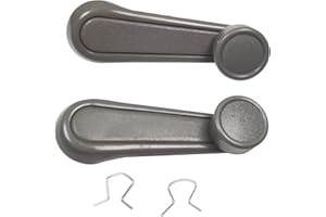 Lcyolada Interior Window Crank Handle, Textured Gray, for Various Toyota Models - 1973-2017 Tundra Yaris Matrix Tacoma Corolla Camry Sienna T100 Previa 4Runner MR2 Pickup