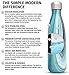 Simple Modern 17 Ounce Wave Water Bottle - Stainless Steel Double Wall Vacuum Insulated Reusable Leakproof Pattern: Ocean Quartz