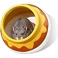 tafit Hamster Sand Bath Container Small Animals Shower and Digging Bathroom Toilet, Ceramics Honey Pot Bathtub for Dwarf Hamster, Syrian Hamster, Gerbils, Hedgehogs, Mice, Rats, Lemming