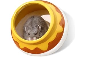 tafit Hamster Sand Bath Container Small Animals Shower and Digging Bathroom Toilet, Ceramics Honey Pot Bathtub for Dwarf Hamster, Syrian Hamster, Gerbils, Hedgehogs, Mice, Rats, Lemming
