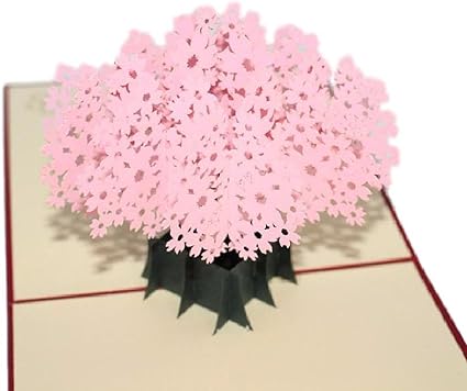Amazon Rubitas 飛び出す グリーディング メッセージ カード ホップアップ 色紙 手紙 寄せ書き アルバム 誕生日 サクラの木 グリーティングカード 文房具 オフィス用品