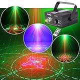 Innoda SUNY 40 Gobos Mini Dj lights, RG Laser Projector Light and Blue LED With Remote Control for Stage Disco DJ Lighting, Home Party and Valentine's Day stage light(Z40RG)