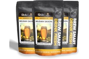 IGulu Belgian Saison Home Brewing Kit, Farmhouse Ale Recipe, Premium Ingredients (3-Pack, Belgian Saison)