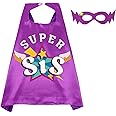 D.Q.Z Superhero-Capes and Masks for Kids, Big Sister Gifts for Girls Dress Up Clothes New Sibling Birthday Halloween Party