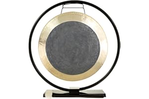 UNLIMITED 14" Gongs on the Au Courant Gong Stand - Includes Gong of your Choice, Stand, & Mallet/Traditional Chinese Gong/Great for Meditation & Sound Healing/Bronze Gong