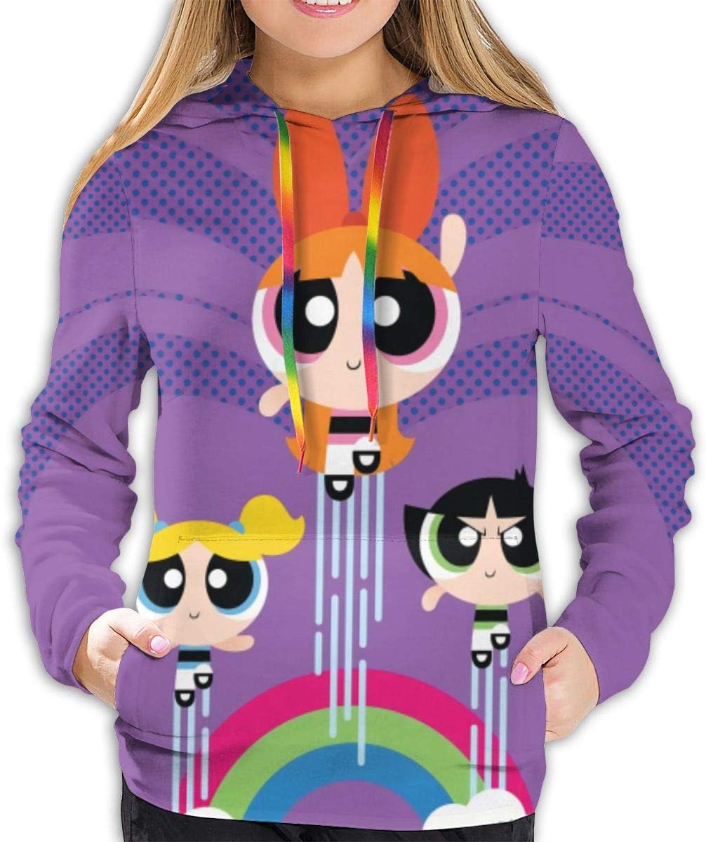 The Powerpuff Girls Woman's Hoodie Sweatshirts 3D Graphic Print Drawstring Pullover