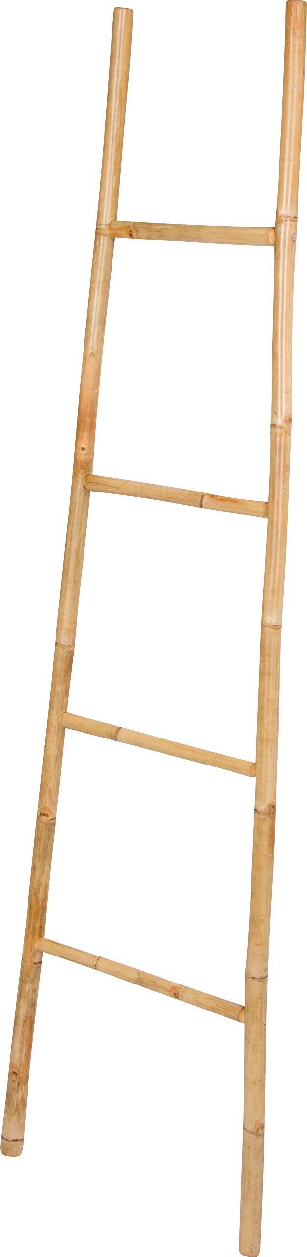 Statra Bamboo Bath Towel Ladder Rack 6 Ft, 72 x 20 x 2 Inches, Natural