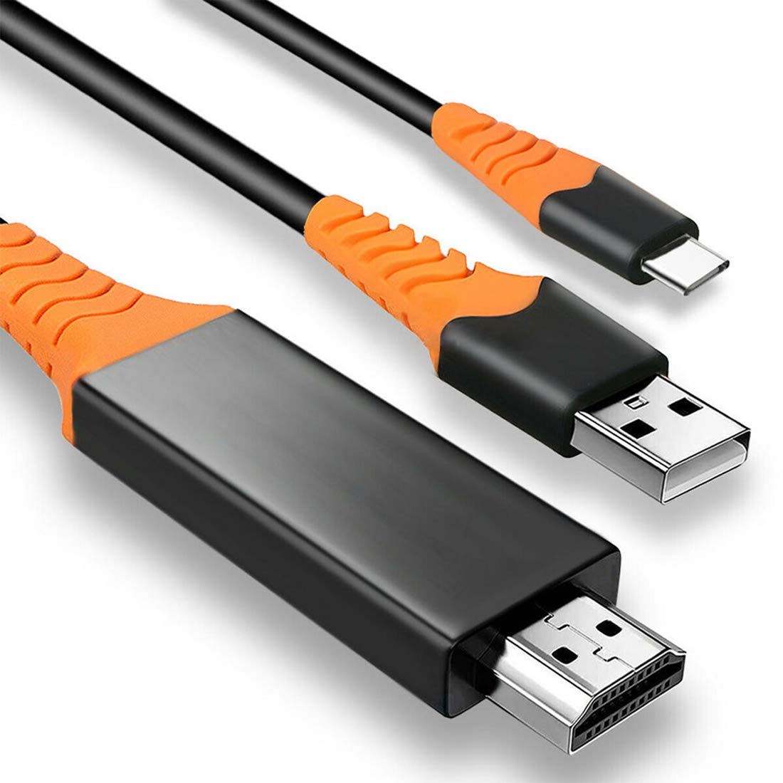 PRO USB-C HDMI Compatible with Tecno Pova 4 Pro at 8k/4k Plus Power 6ft/1.8M Cable:Full 4k 2160p@60Hz/8k 7680x4320@30Hz Thunderbolt 3/4