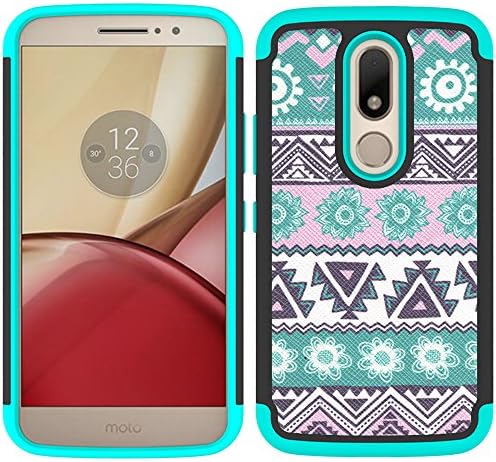 Moto M Case,VVIA Shockproof Polycarbonate (PC) &amp; Flexible Silicone Hybrid Armour Protective Case,High Impact Defender Bumper Case for Lenovo Moto M (XT-1662) (Mint)