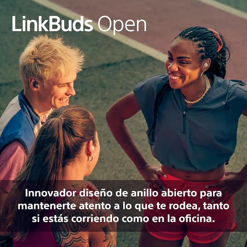 LinkBuds Abertos - Auscultadores Bluetooth Verdadeiros Sem Fios Abertos: Som Transparente, 4,8 g Conforto Durante todo o dia, Som, ligação multiponto, bateria de 22 h, iOS e Android - Branco