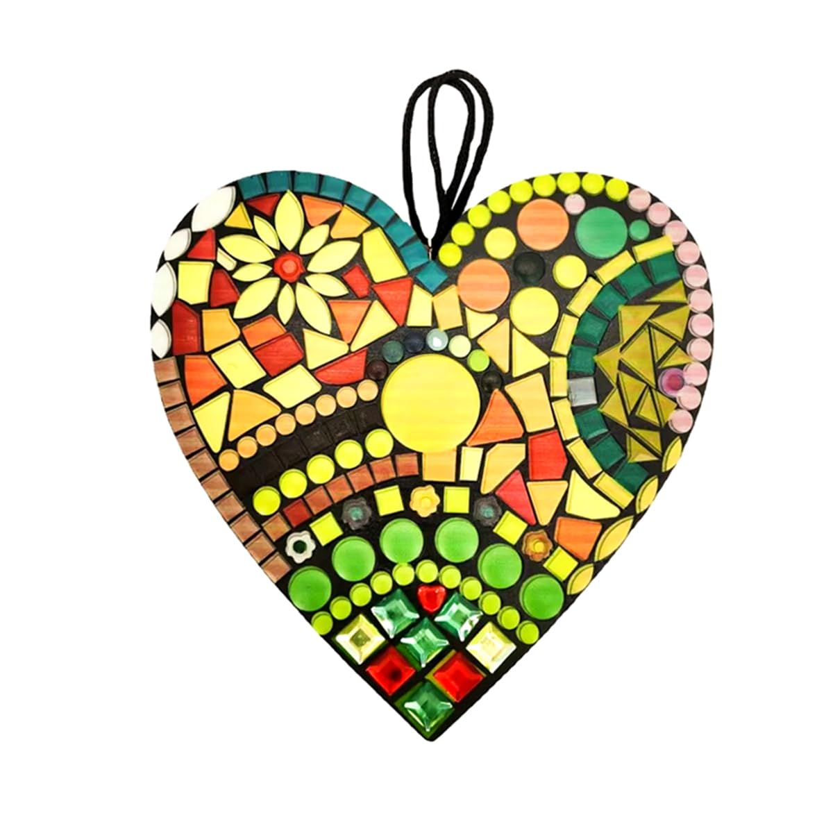 3D Wind Spinner for Indoor Outdoor Garden Decoration, Metal Hanging Garden Spinner, Garden Wind Spinners Colorful Heart