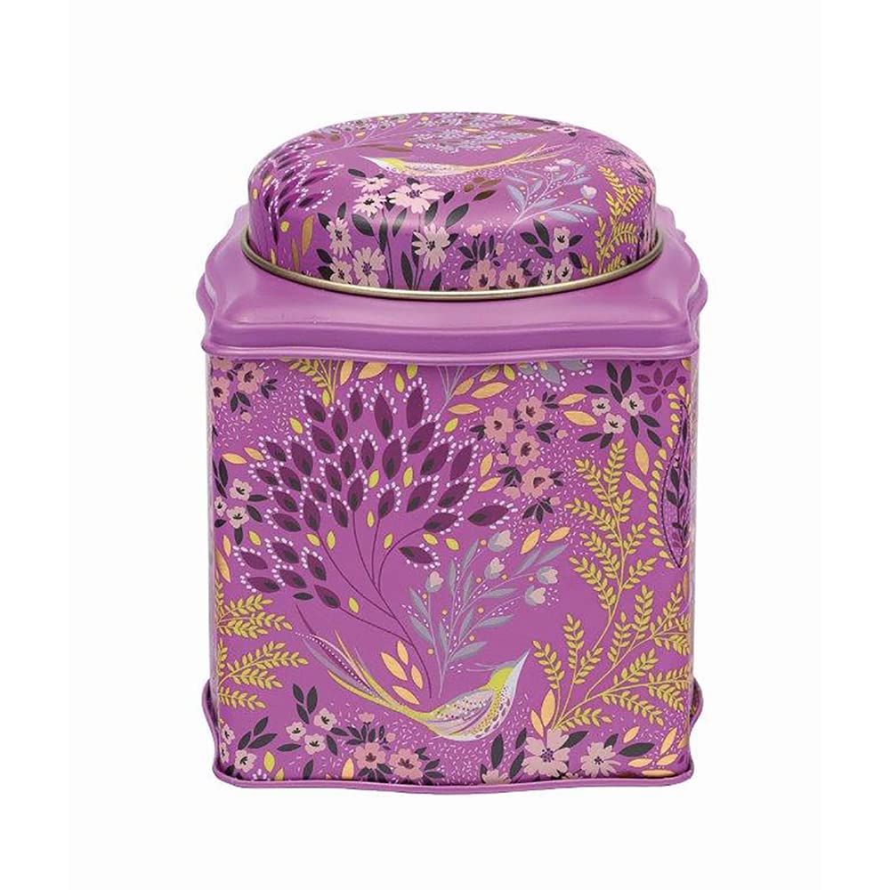 Sara Miller New Havali Pink Birds Wavy Dome Tea Caddy 105 x 105 x 110mm