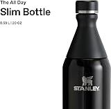 Stanley All Day Slim 0.6L Water Bottle Stainless Steel Black view 3