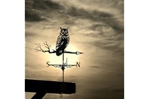 YOFOKO Anti-Rust Metal Weathervane, Retro Farm Scene Garden Yard Art Decorative Wind Indication 25.6 inch