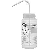 EISCO Chemical Wash Bottle, Blank Labels, 500ml - Wide Mouth, Self Venting, Low Density Polyethylene - Performance Plastics L