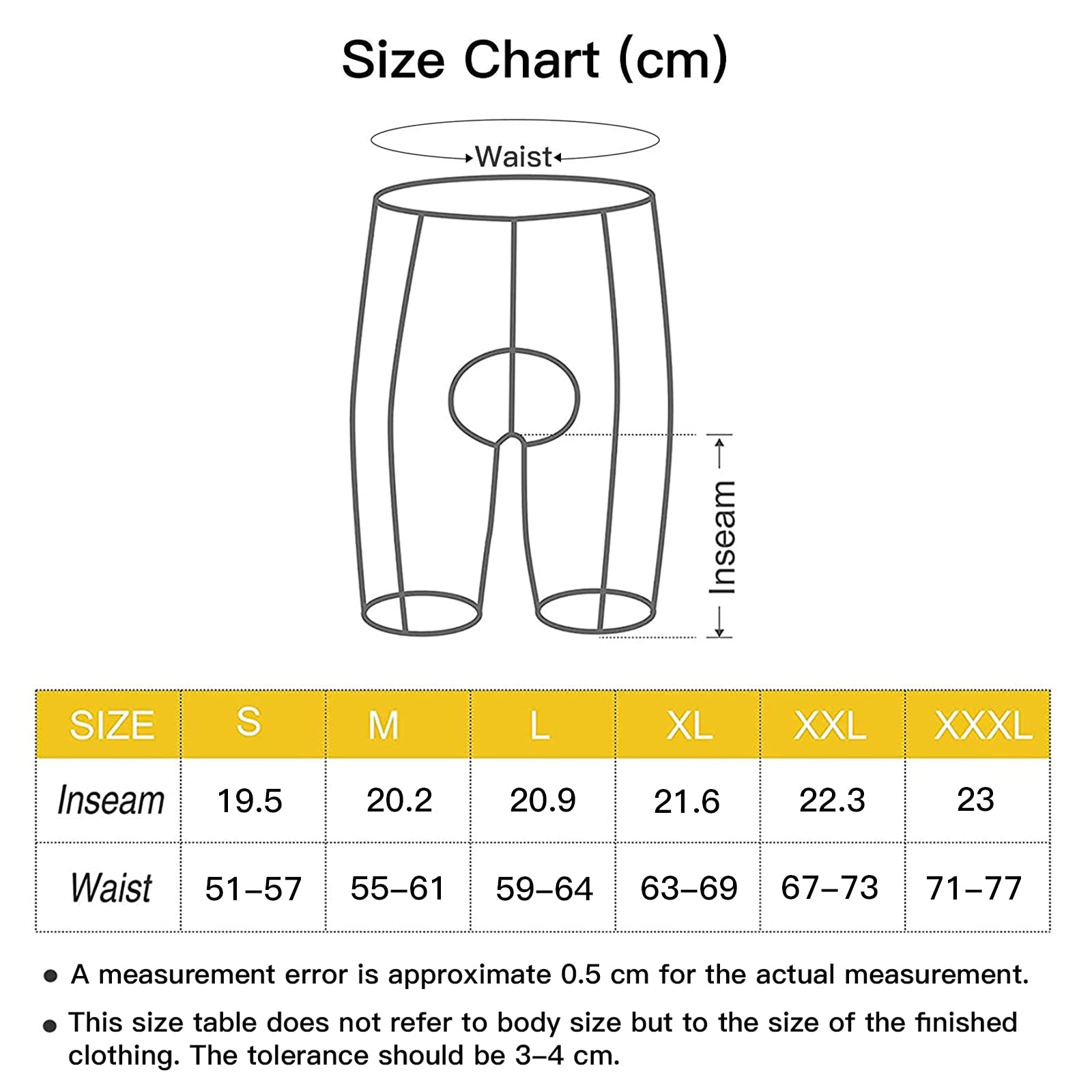NOOYME Damen Radlerhose mit Sitzpolster 4D - Schnelltrocknend, Elastisch, Kurze Radlerhose mit breiterem und dichterem Polster 6