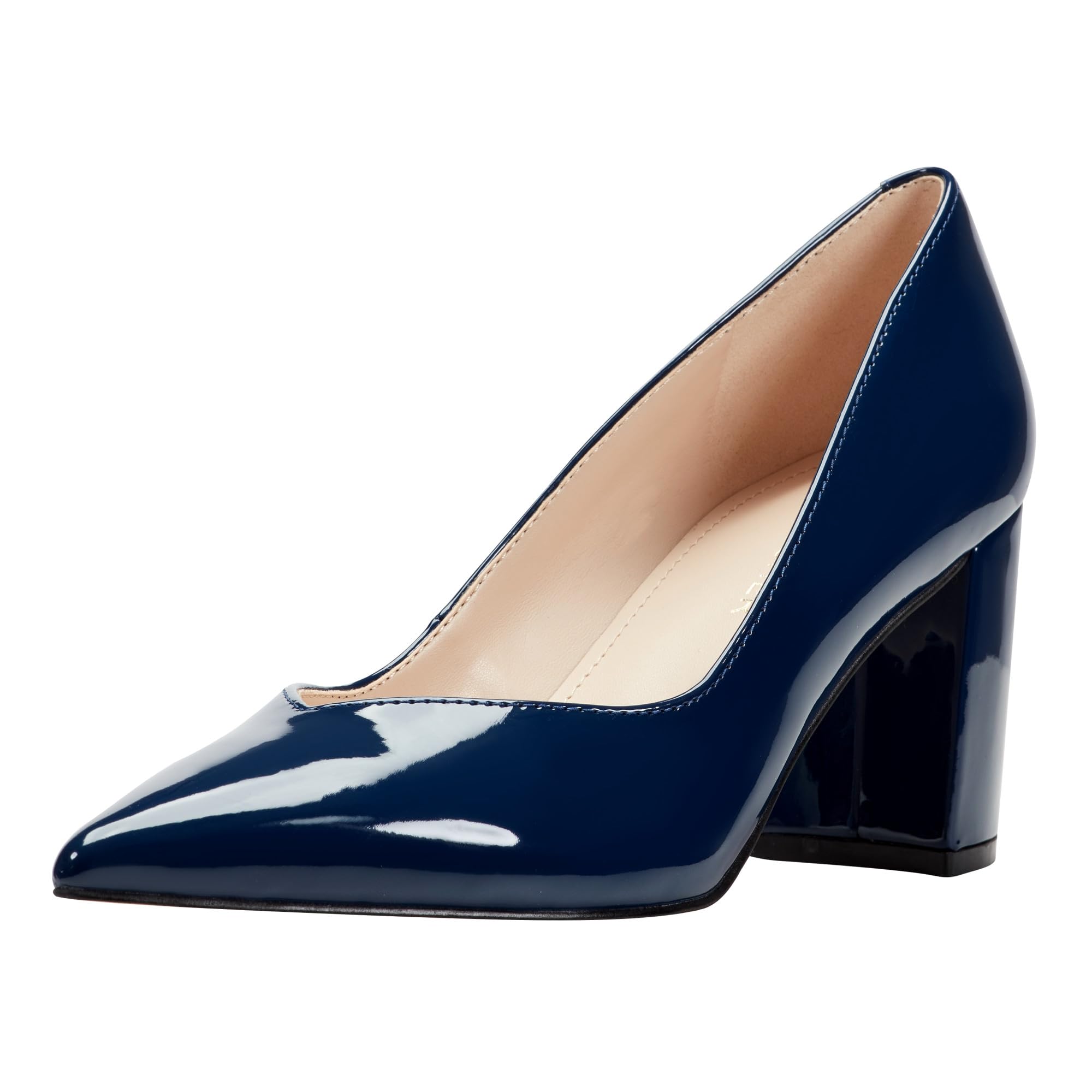 Marc Fisher Women’s Caitlin Pump, Dark Blue Patent 401, 10