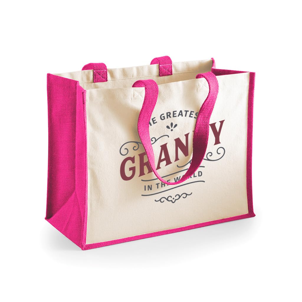 D Design Invent Print! Granny Gift Birthday Bag Personalised Present Fantastic Christmas Xmas Gift Funny Novelty Keepsake (Fuchsia)