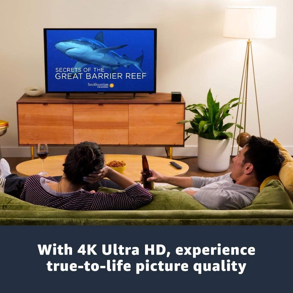 Certified Refurbished Fire TV Cube, hands-free with Alexa built in, 4K Ultra HD, streaming media player, released 2019:  Devices