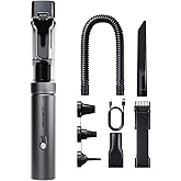 REDTIGER Car Vacuum Cordless, 21000PA Portable Handheld Vacuum Up to 70 Mins Runtime, 3.5H USB-C Fast Charge, Lightweight 4 in1 Mini Hand Held Cleaner Power for Car Home Outdoor Camp Pet Food Black