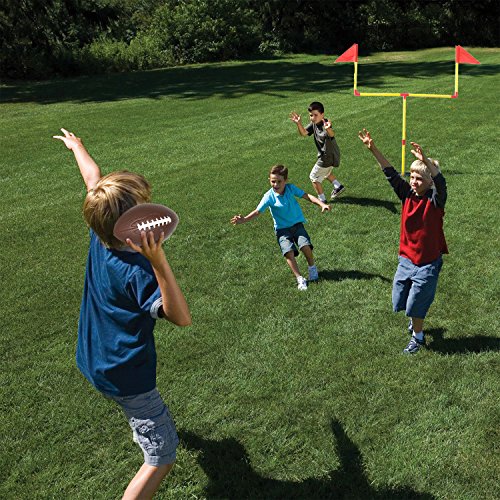 image for EXERCISE N PLAY Youth Football Goal Post Set, Flag Football, Suitable 