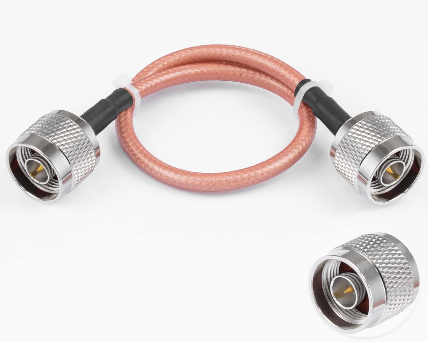 Vecys N Male to N Male Low Loss Coaxial Cable RG400 12"/30CM for 3G 4G 5G LTE Antenna Ham Radio GPS WiFi