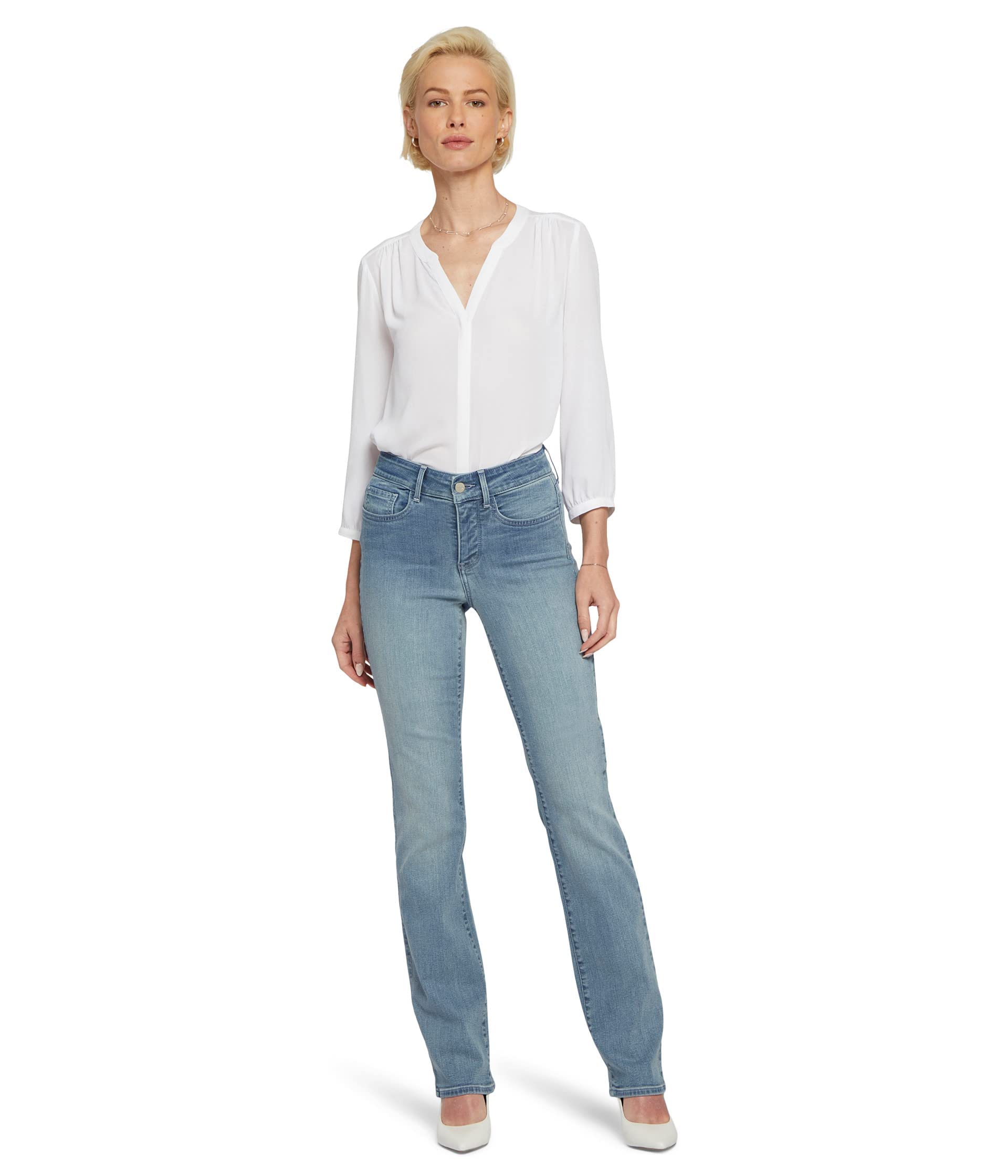 NYDJ Women’s Marilyn Straight Denim Jeans, Thistle Falls, 4
