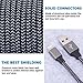 Cordify 3Pack 3FT Lightning Cable 8 Pin Nylon Braided Sync and Charging USB Cable Cord Compatible with iPhone 7/7 Plus/6s/6s Plus/6/6 Plus/5s/5c/5/SE, iPad/ iPod & more (Black)